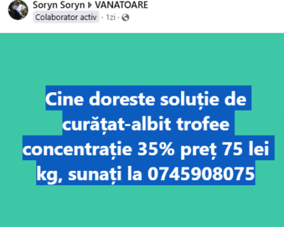 Cine doreste soluție de curățat-albit trofee